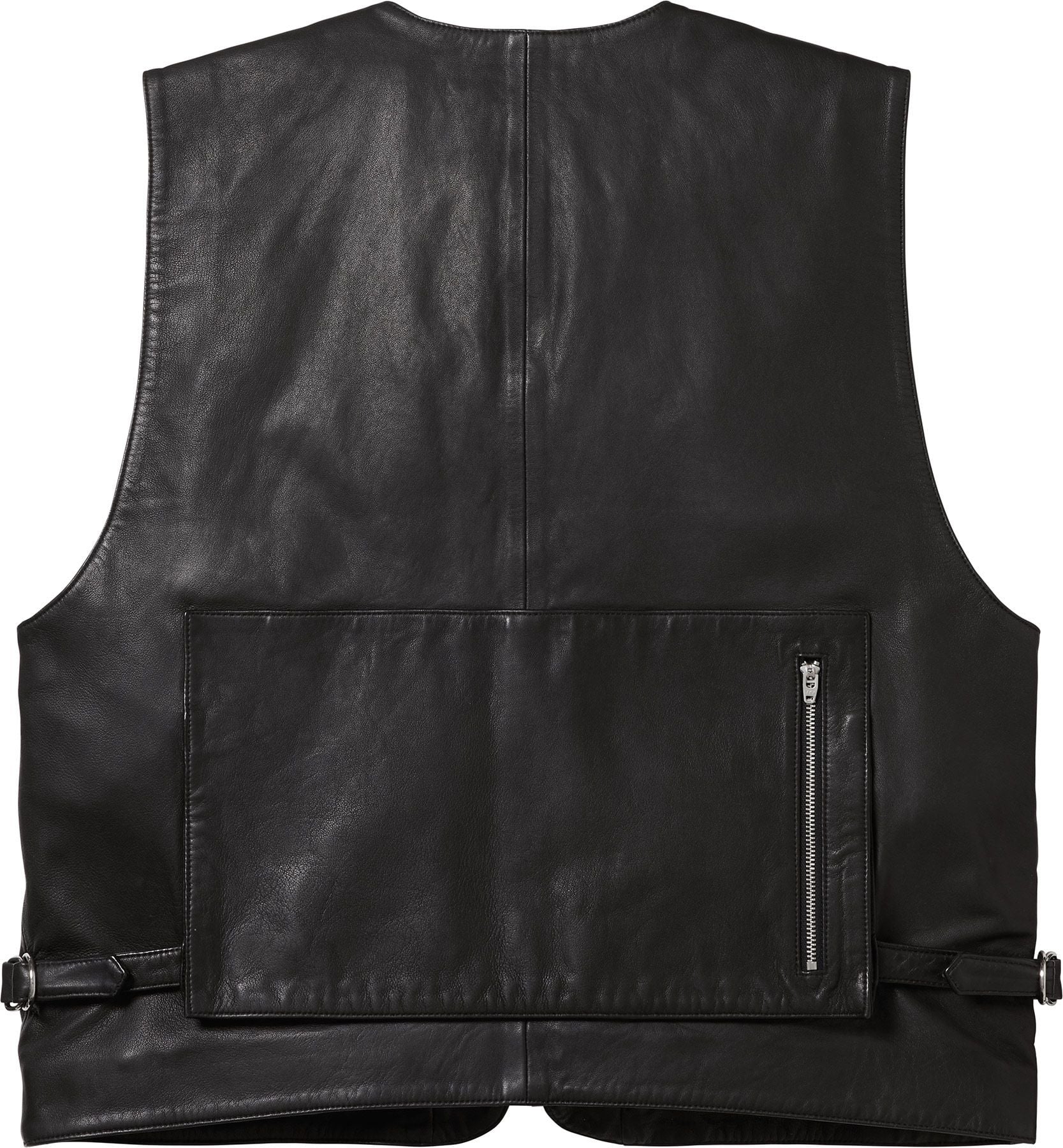 Leather Cargo Vest view 9